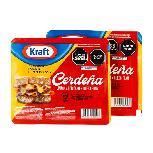 Duo Pack Jamon Americano Cerdeña y Queso Edam Kraft