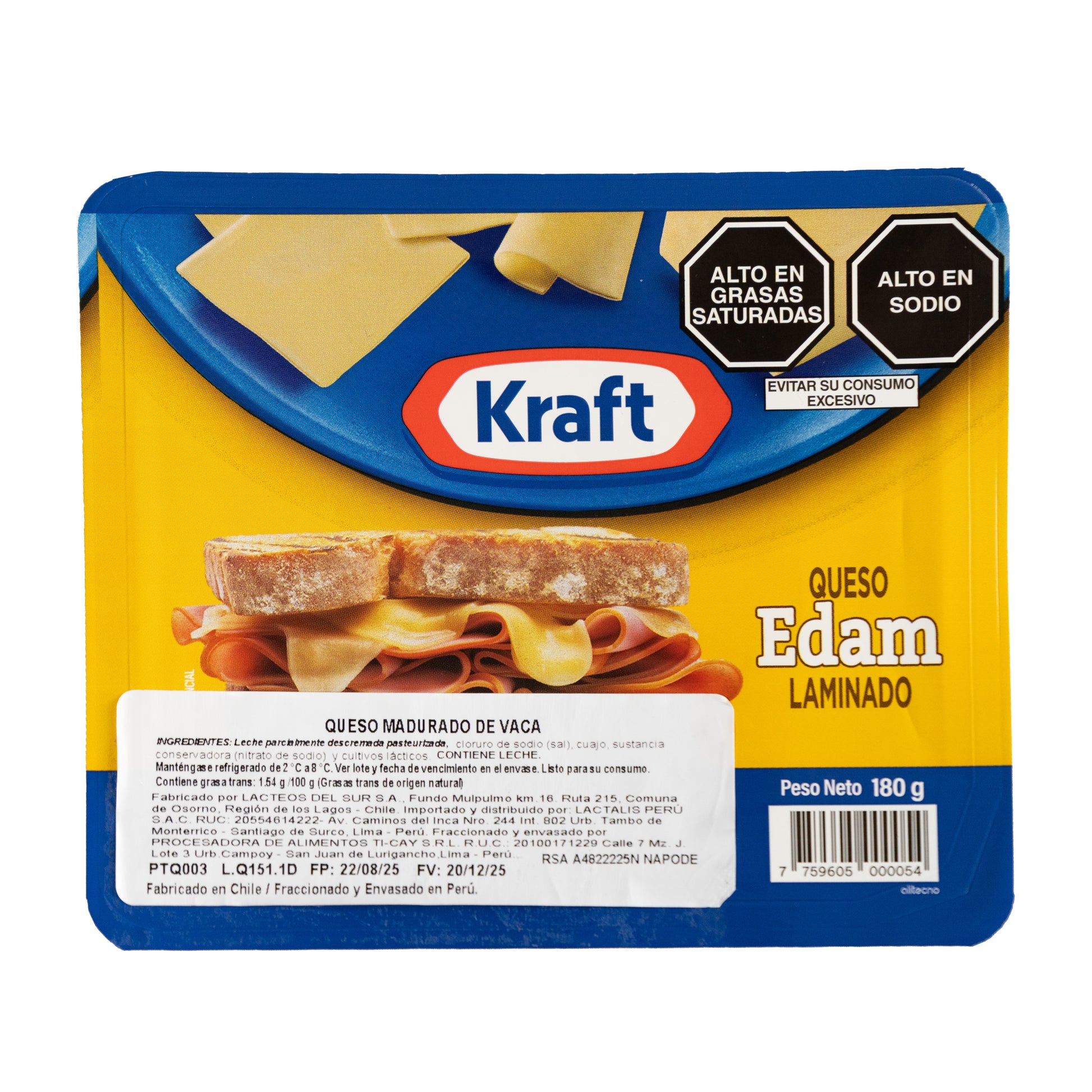 Queso Edam Kraft x 180Gr